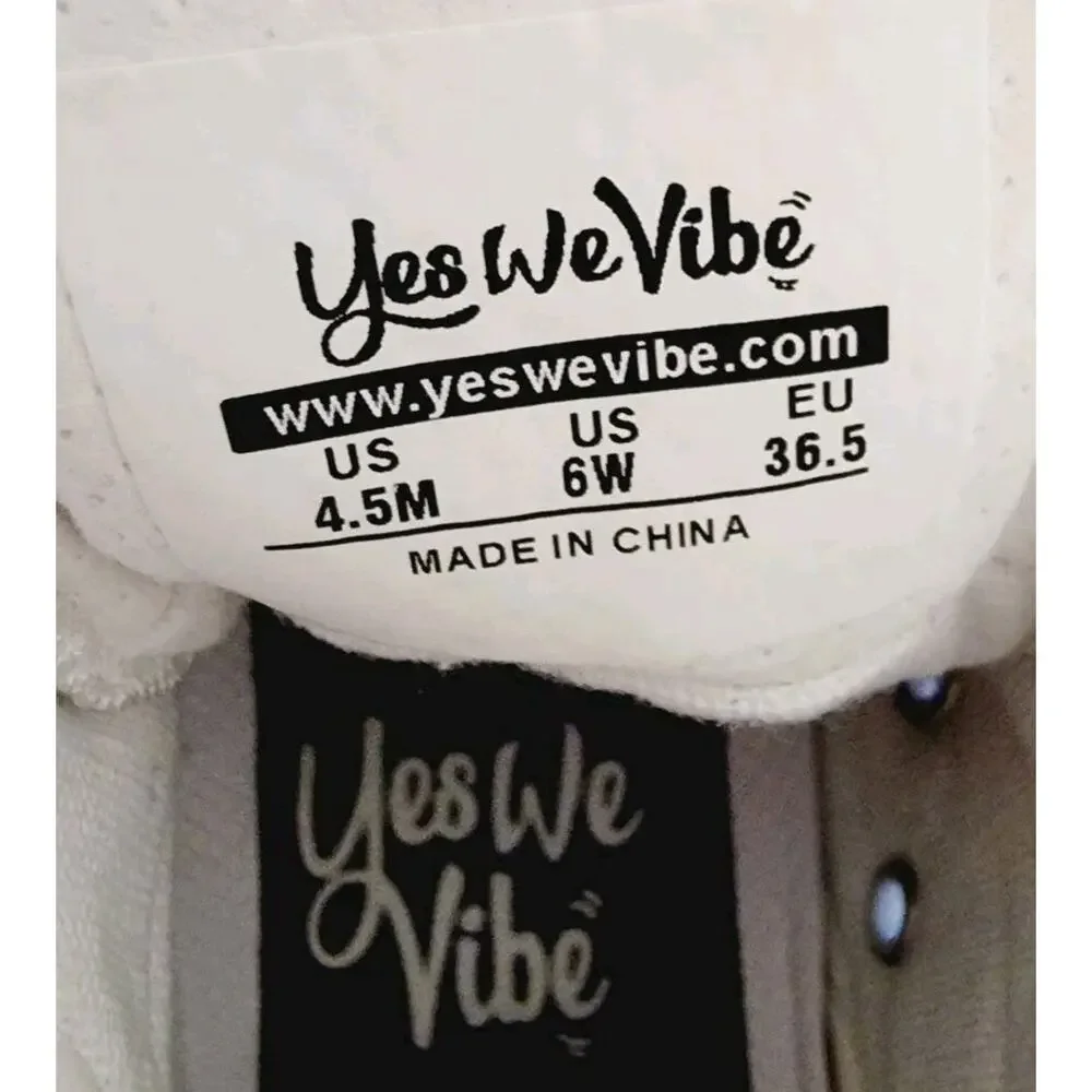 Yes We Vibe High Top Unisex Canvas Athletic Sneakers Tie Dye Womens 6 Men 4.5 - Picture 8 of 11